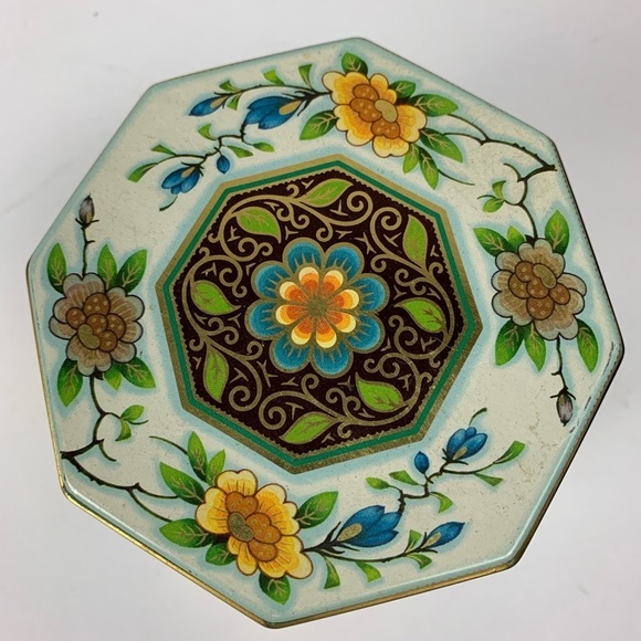 Metal Container with Beautiful Enamel Paintings